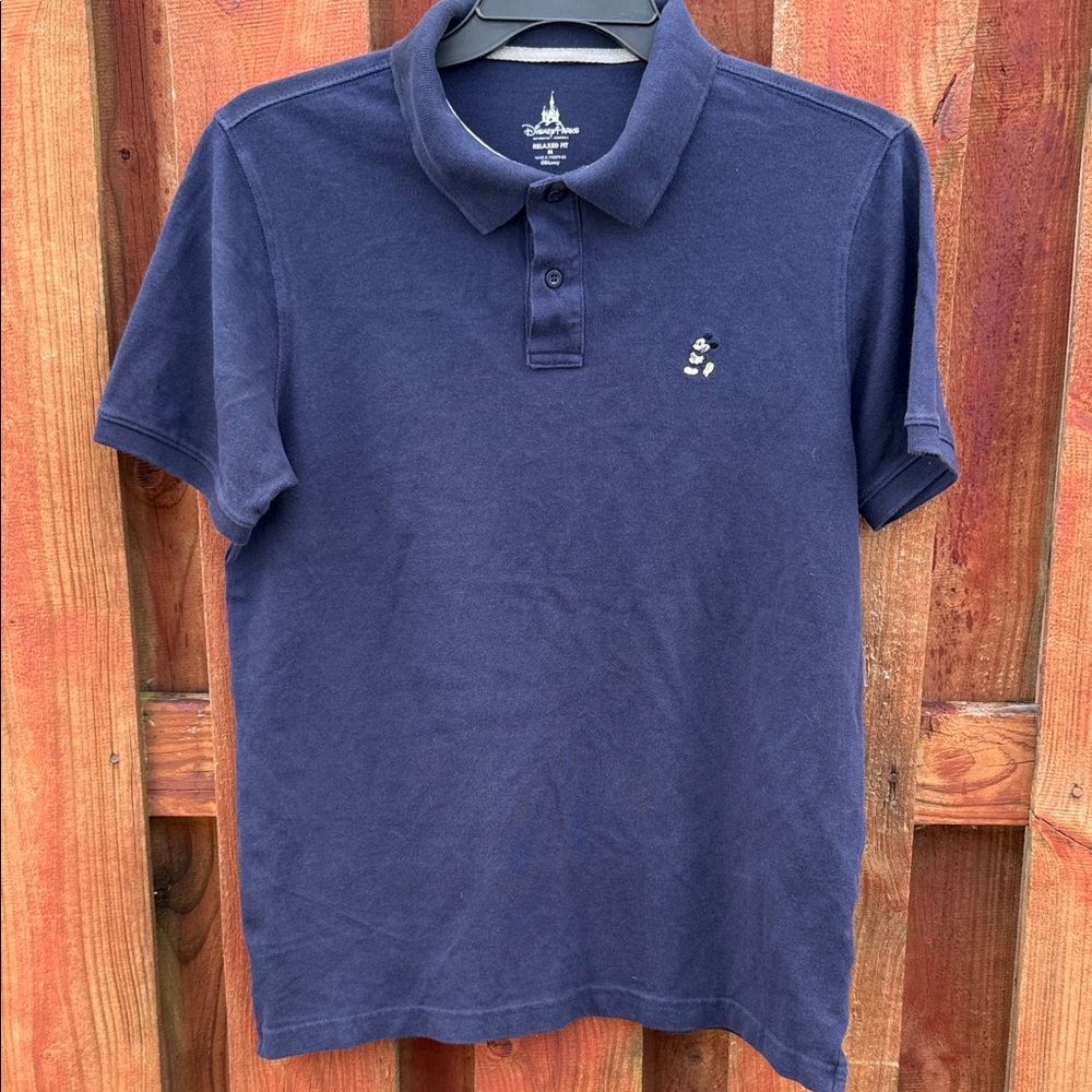 Disney Parks Navy Blue Relaxed Fit Shirt Size M